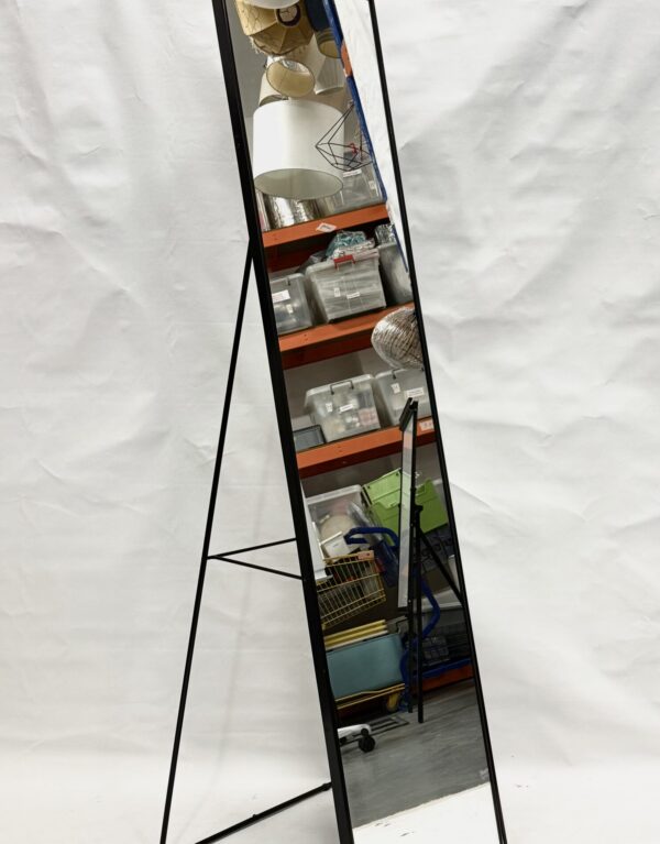 Slanted Standing Mirror - Black Metal