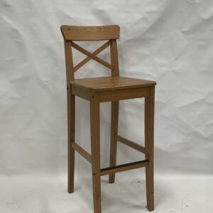 Wooden Bar Stool with backrest