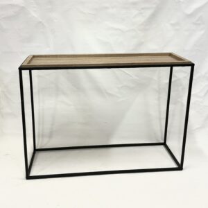 Side Console Table – Wood table top & Metal Frame