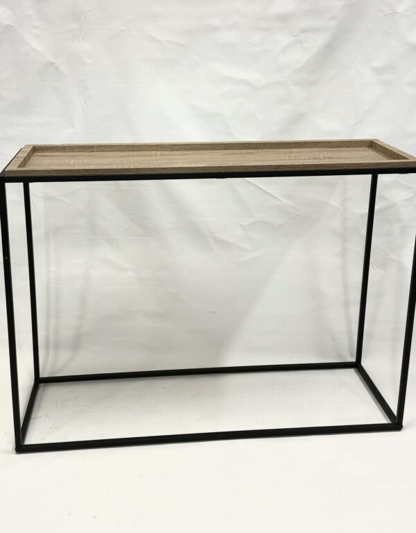 Side Console Table – Wood table top & Metal Frame