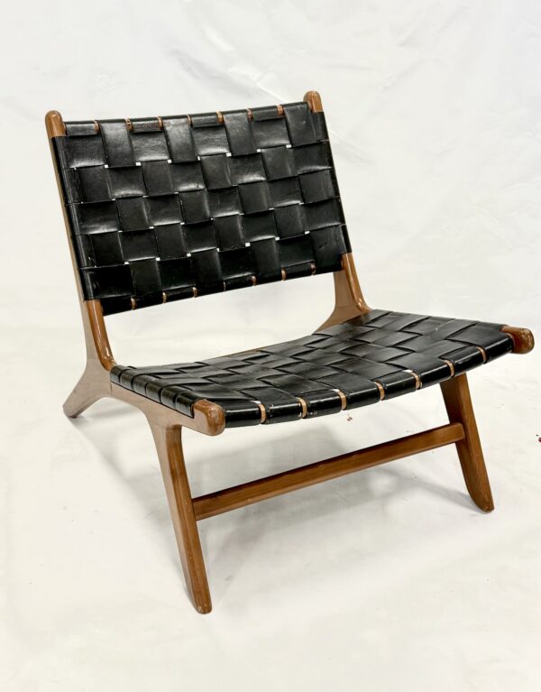 Weaved leather Armchair