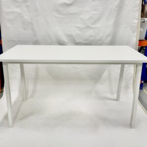 White Desk - White table top & White Metal Frame