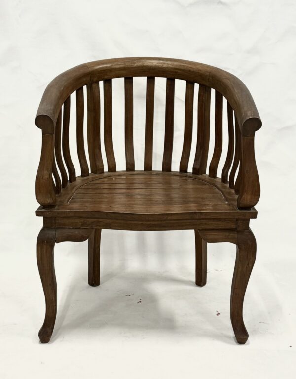 Oriental Round-back Chair - Medium Dark Wood