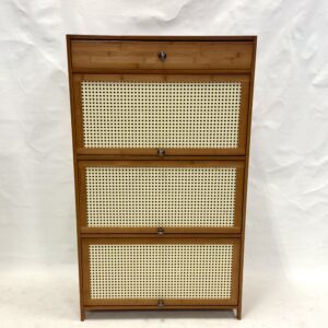 Rattan Cabinet - Medium-tone Bamboo Wood
