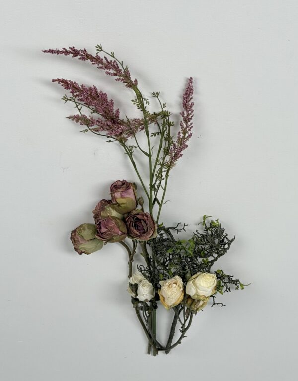 Artificial Flower Stalk Bundle (5)_Roses & Lavender
