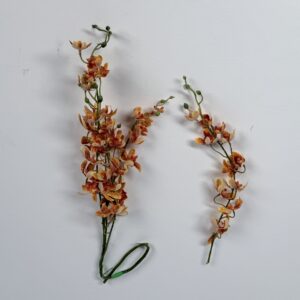 Artificial Flower Stalk Bundle (7)_Spotted Orange Mokara Orchid