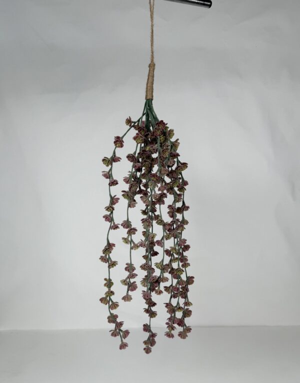 Artificial Flower Stalk Bundle (10)_Magenta Succulent Vine
