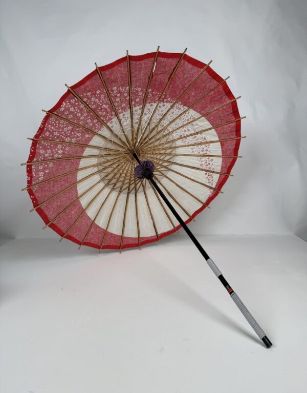 Red Sakura Blossom Paper Umbrella (5)