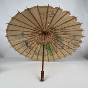 Brown Flower & Ducks Paper Umbrella (7)