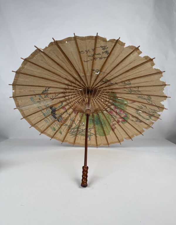 Brown Flower & Ducks Paper Umbrella (7)