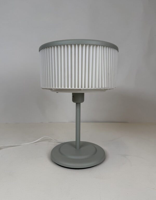 Lamp with original shade (6a)_Pleated Shade Grey-Green Lamp