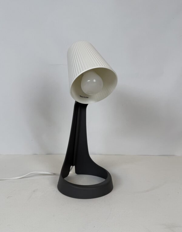 Lamp with original shade (8)_Plastic White & Dark Grey Lamp