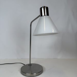 Lamp with original shade (10)_Nickel-plated, Glass Shade Lamp