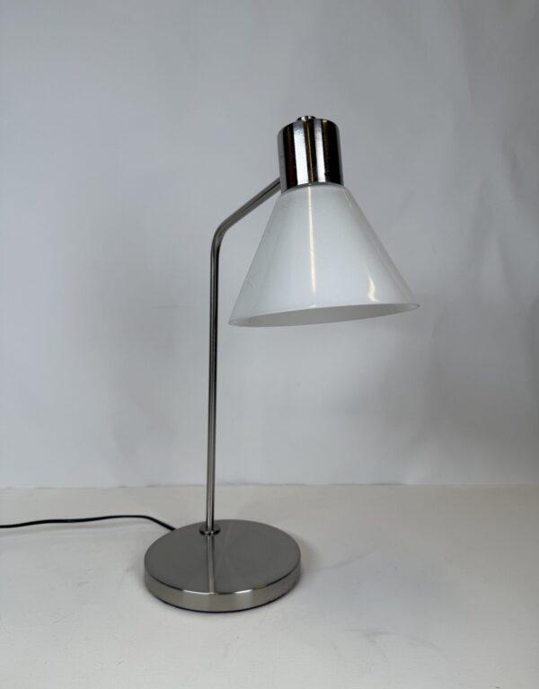 Lamp with original shade (10)_Nickel-plated, Glass Shade Lamp