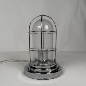 Lamp with original shade (17)_Metalic Silver Cage lamp