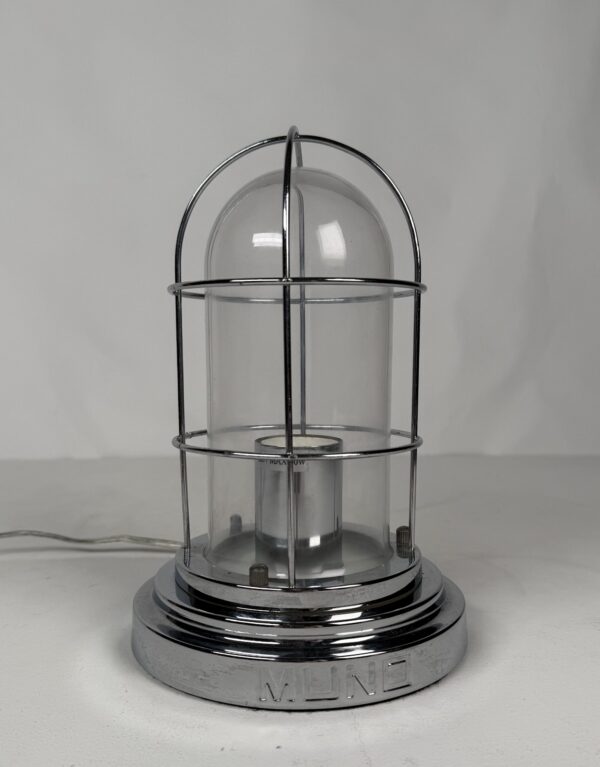 Lamp with original shade (17)_Metalic Silver Cage lamp