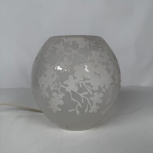 Lamp with original shade (19)_Frosted Glass Floral Print Round lamp