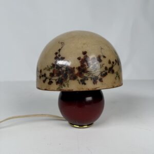 Lamp with original shade (21)_Vintage Small Round Floral Shade Lamp
