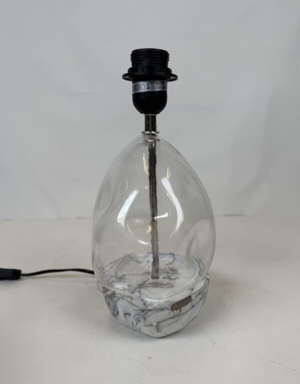 Lamp without shade (7)_Marble Base and Glass Lamp