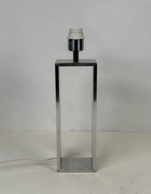 Lamp without shade (11)_Chrome/Silver Rectangular Lamp