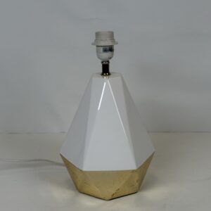 Lamp with No Original shade (13)_Gold Base White Ceramic Lamp