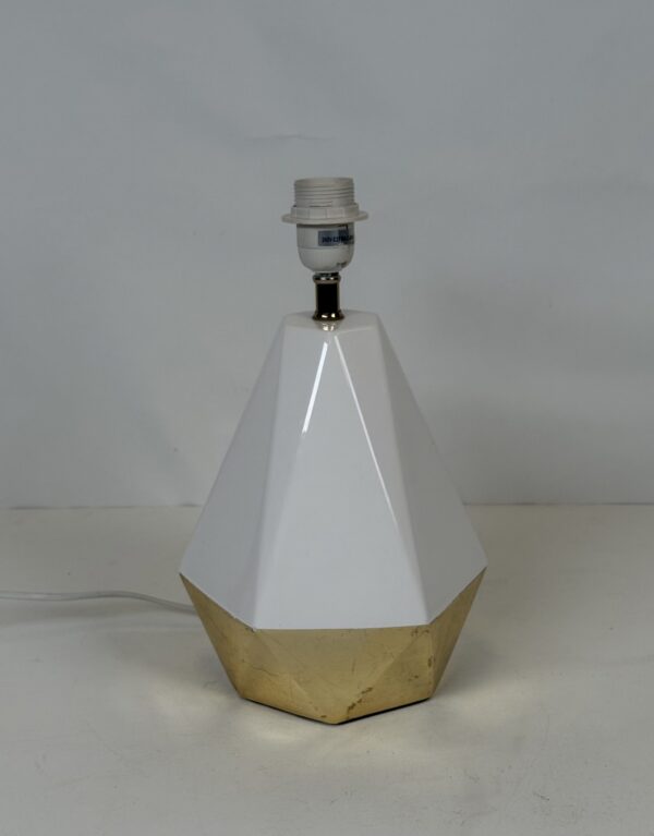 Lamp without shade (13)_Gold Base White Ceramic Lamp