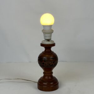 Lamp with No Original shade (14)_Engraved Prints Wooden Lamp
