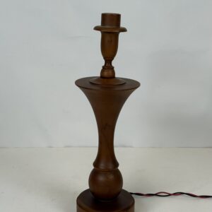 Lamp with No Original shade (17)_Smooth Column Design Wooden Lamp