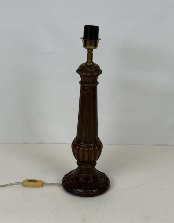 Lamp without shade (20)_Traditional Carved Wood Lamp