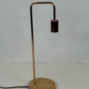 Desk/Study Lamp (14)_Copper Stand with Wooden Base Lamp