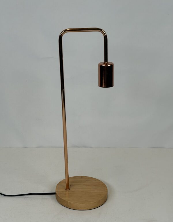 Desk/Study Lamp (14)_Copper Stand with Wooden Base Lamp