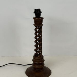 Lamp with No Original shade (16)_Spiral/Twisted Wooden Lamp