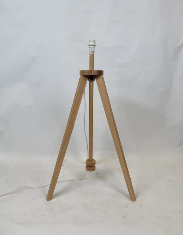 Standing Lamp without shade (3)_Wooden Adjustable Height Lamp