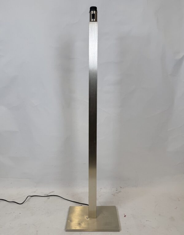 Standing Lamp without shade (8b)_Nickel-plated Rectangular Lamp