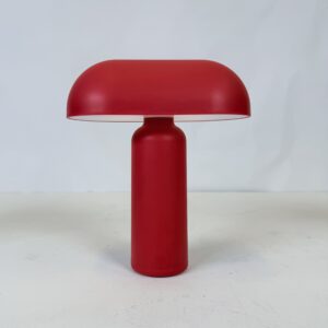 Lamp with original shade (32)_Red Modern Plastic Lamp