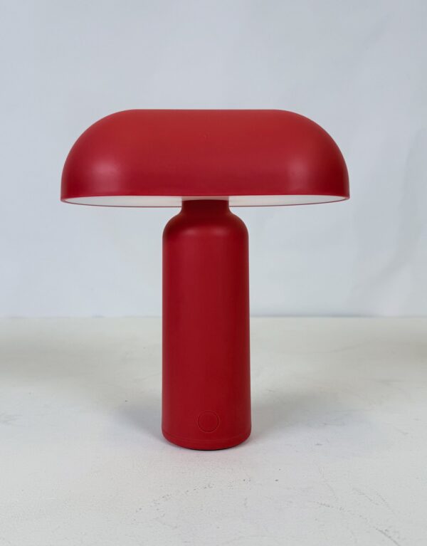 Lamp with original shade (32)_Red Modern Plastic Lamp