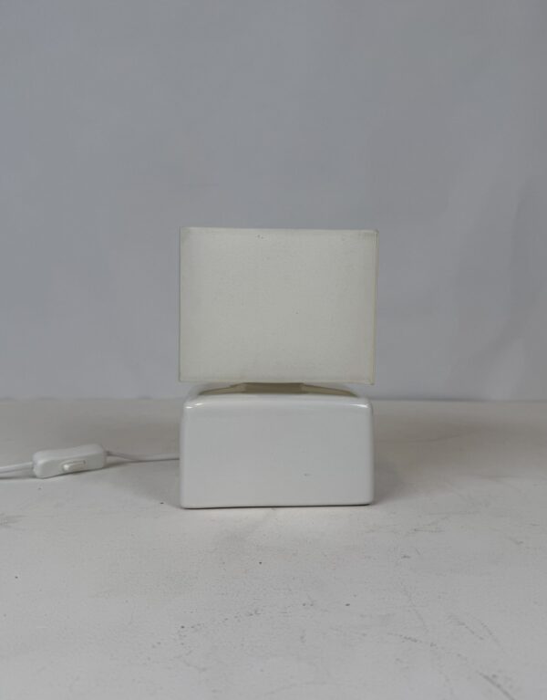 Lamp with original shade (33)_White Small Rectangular Lamp