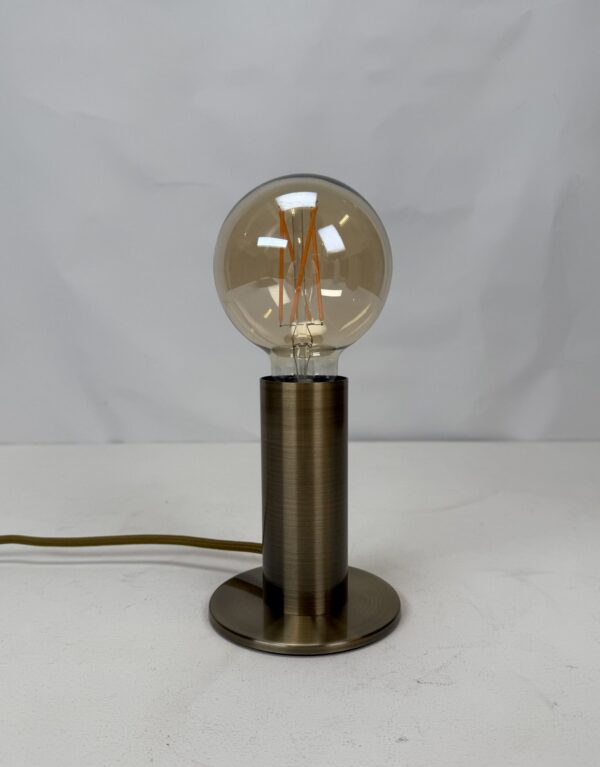 Lamp with original shade (35)_Brass Exposed Bulb Lamp