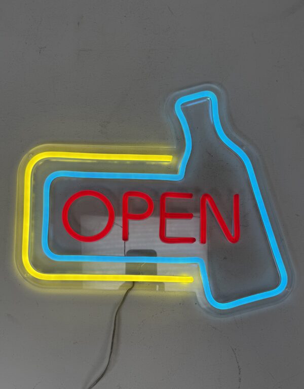 Neon Lights (7)_Bar Open (Blue & Yellow)