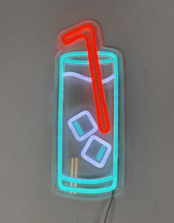 Neon Lights (20)_Ice Drink Cup with Straw