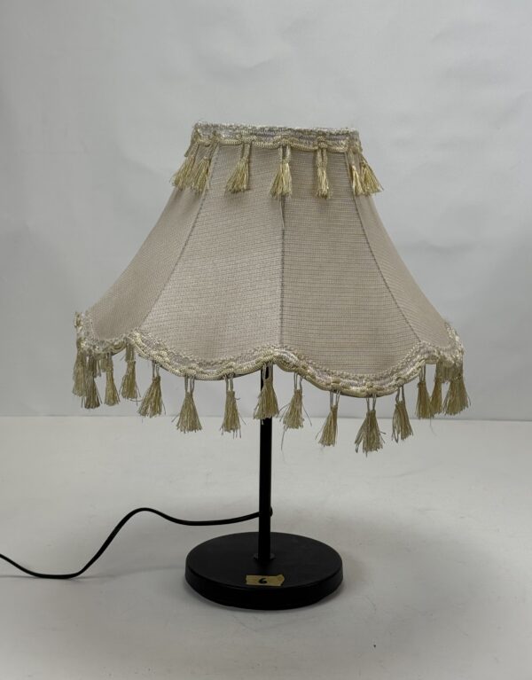 Lamp Shade (29)_Beige Vintage Bell Shaped Shade with Tassel