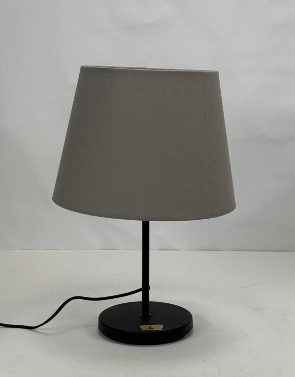 Lamp Shade (43)_Grey-Beige Drum Shaped Shade