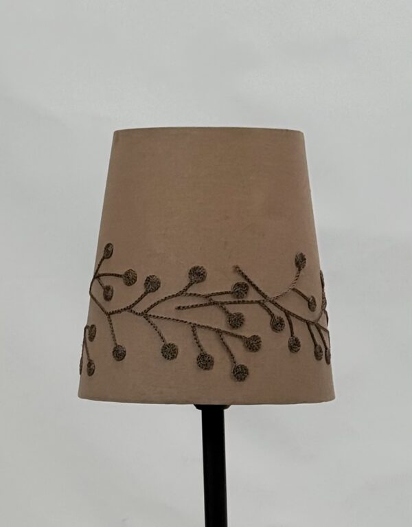 Lamp Shade (49)_Small Floral Embroidered Empire Shaped Shade