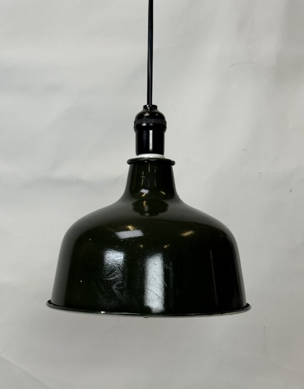 Lamp Shade (59a)_Spray Painted Dark-Green Pendant Lamp Shade