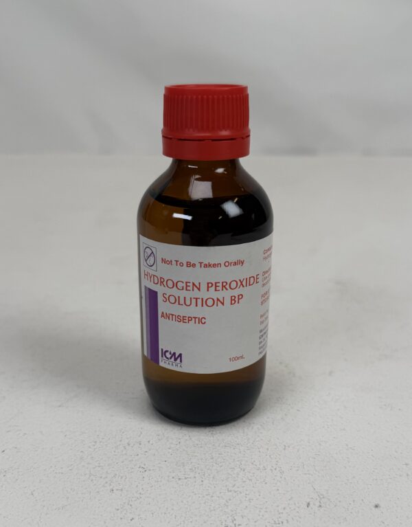 Lab Props_Brown Glass Bottle (Hydrogen Peroxide)